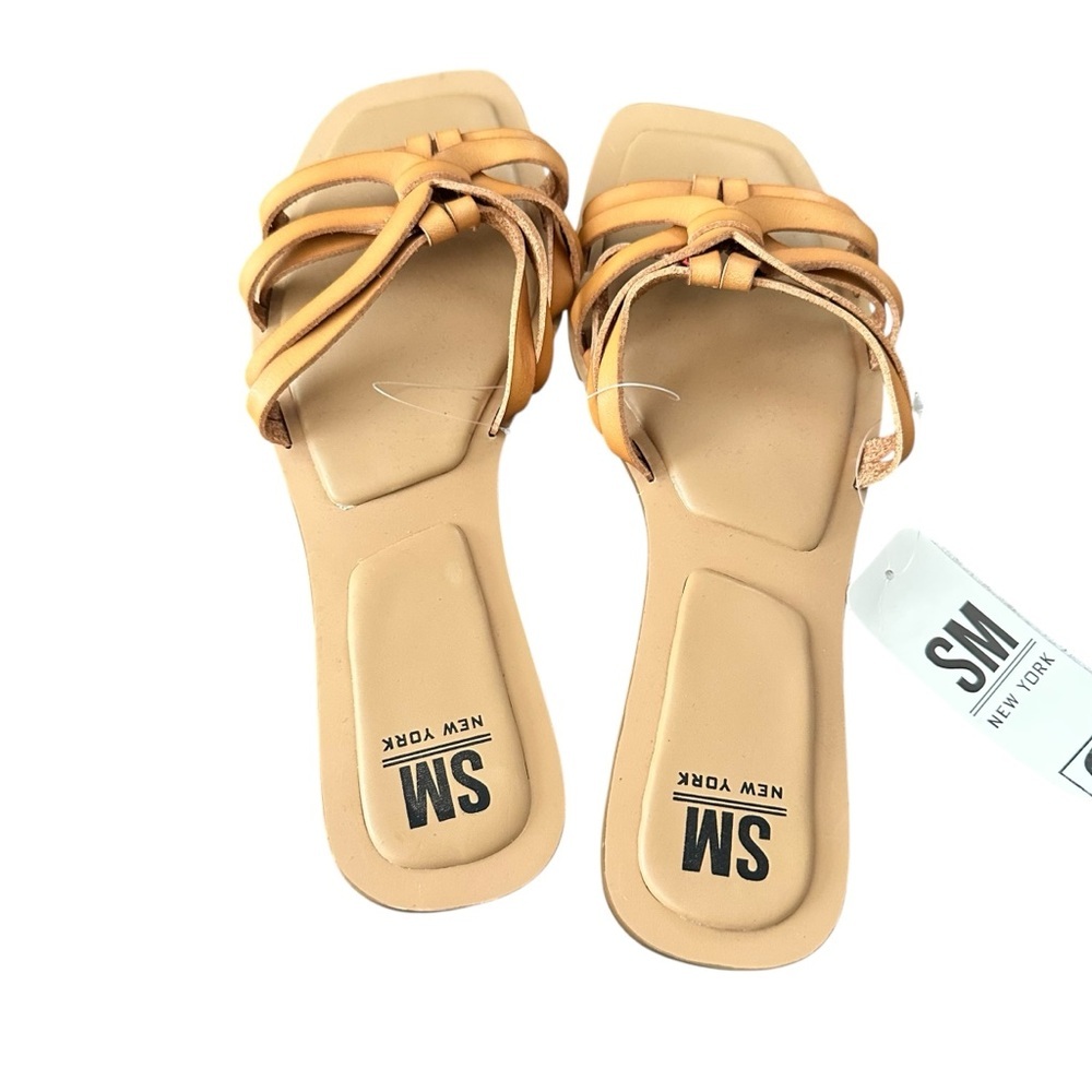 SM New York Women's Strappy Tan Sandals